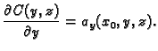 $\displaystyle \frac{\partial C(y,z)}{\partial y} = a_y(x_0,y,z).$