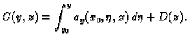 $\displaystyle C(y,z) = \int_{y_0}^y a_y(x_0,\eta,z)\,d\eta + D(z).$